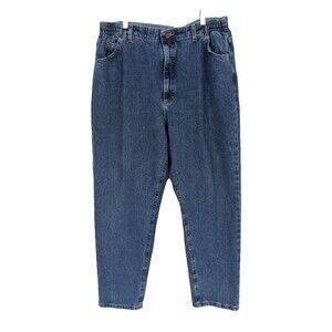 L.L. Bean Womens Jeans 34/29 Blue "Double L" "Comfort Waist" Work